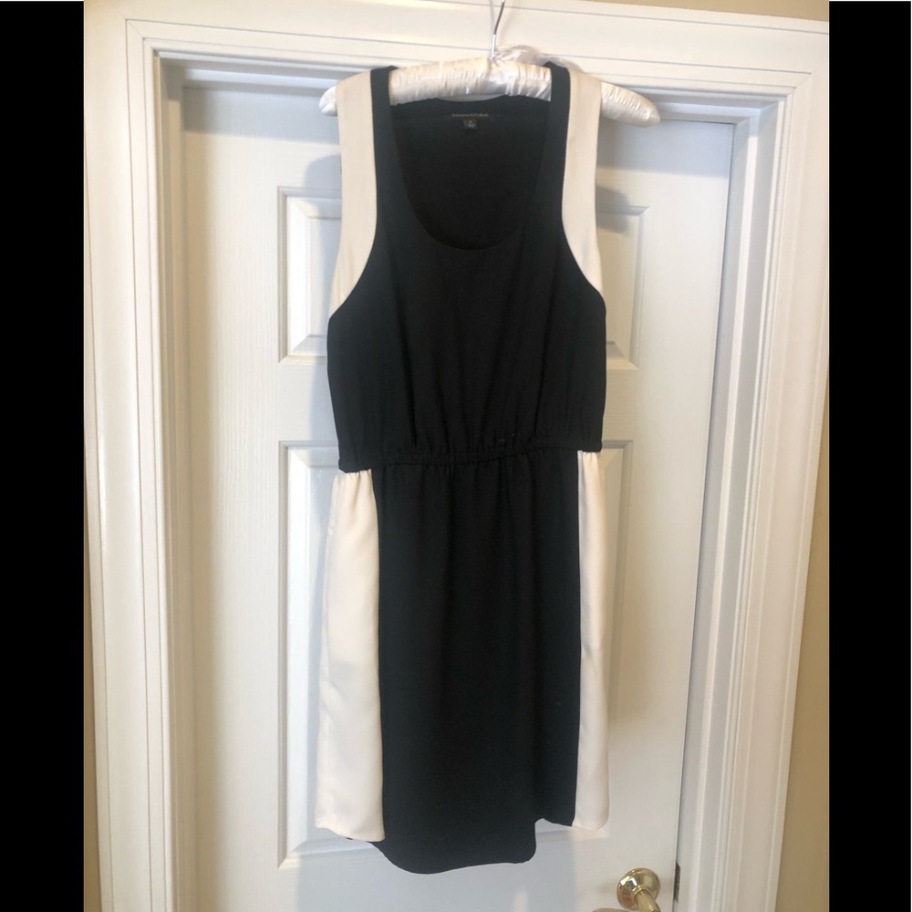 Banana Republic, black and white dress